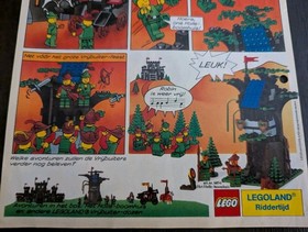 Vintage (1988) LEGOLAND CASTLE Poster - FORESTMEN Comic Strip - VERY RARE!