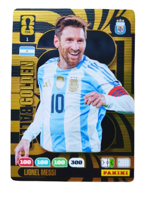 Panini Adrenalyn XL FIFA WORLD CUP 2026 RARE GOLDEN BALLER 1 MESSI