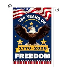 250 Years Anniversary USA Garden Flag 12x18 Inch, 250th American Patriotic
