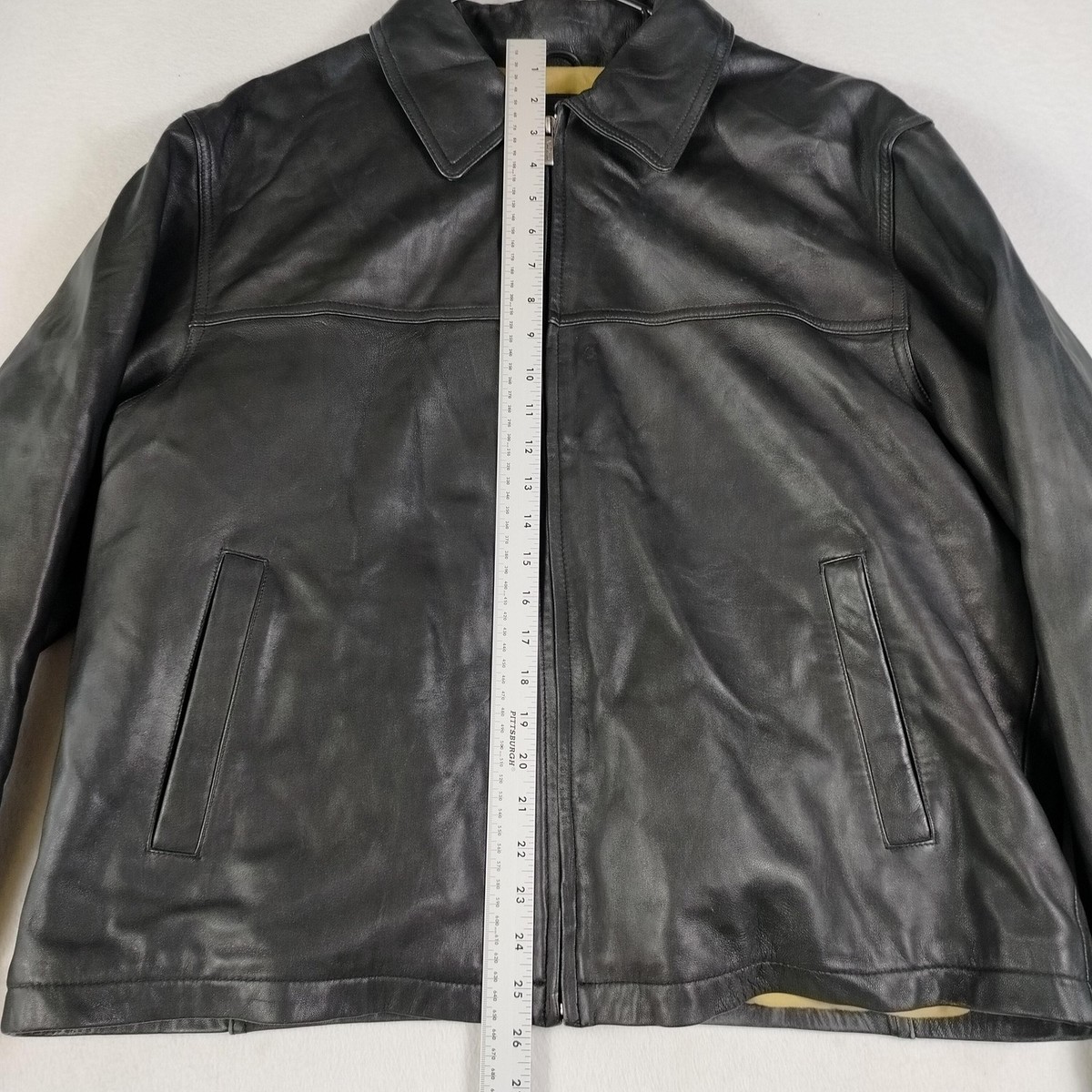 James Dean Leather Jacket Mens XL Black Limited Edition Zip Front