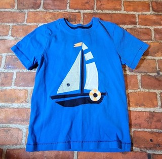 Gymboree Boys Blue Boat Shirt 3t