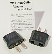 Travel Wall Power Outlet Converter Adapter, EU Plug to USA Outlet