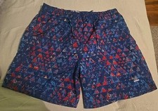 Vintage 90s Nike ACG Mens Large Spell Out Rainbow Nylon Shorts Baggies 56323