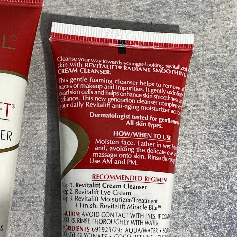 L'Oreal RevitaLift Limpiador Suavizante Radiante Lote de 3 - 5 fl oz Tamaño Completo NUEVO Foto 2 de 4