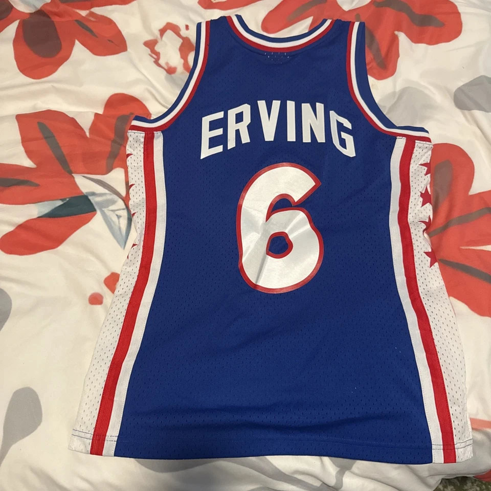 Camiseta SIXERS Talla Mediana ERVING #6 76ers NBA Madera Dura MITCHELL & NESS Adidas 03 Foto 2 de 2