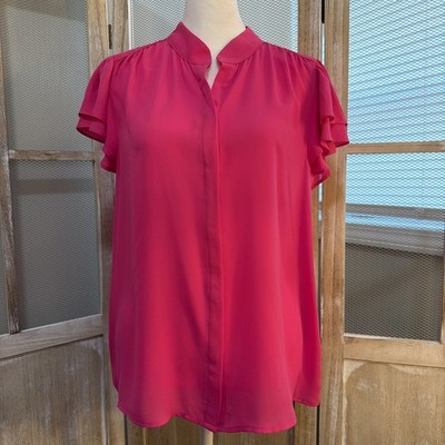 Cece Pink Flutter Sleeve Top. Size Medium, New With Tags.