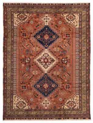 Traditional Vintage Hand-Knotted Area Rug 6'11'' x 9'2'' Oriental Wool Carpet