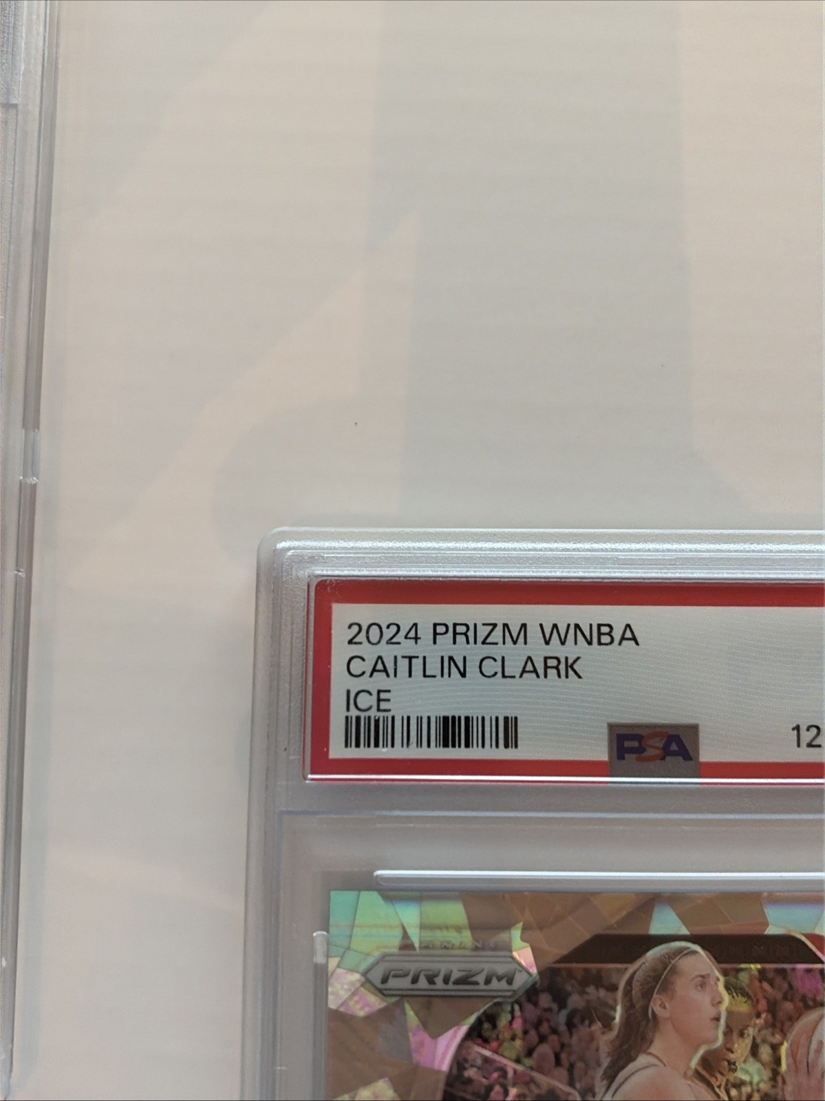 2024 Panini Prizm WNBA Caitlin Clark Rookie RC Cracked Ice Prizm Fever #22 PSA 8 view 4