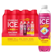 Sparkling Ice Starburst Red Variety, Zero Sugar, 17oz Bottles, 12ct