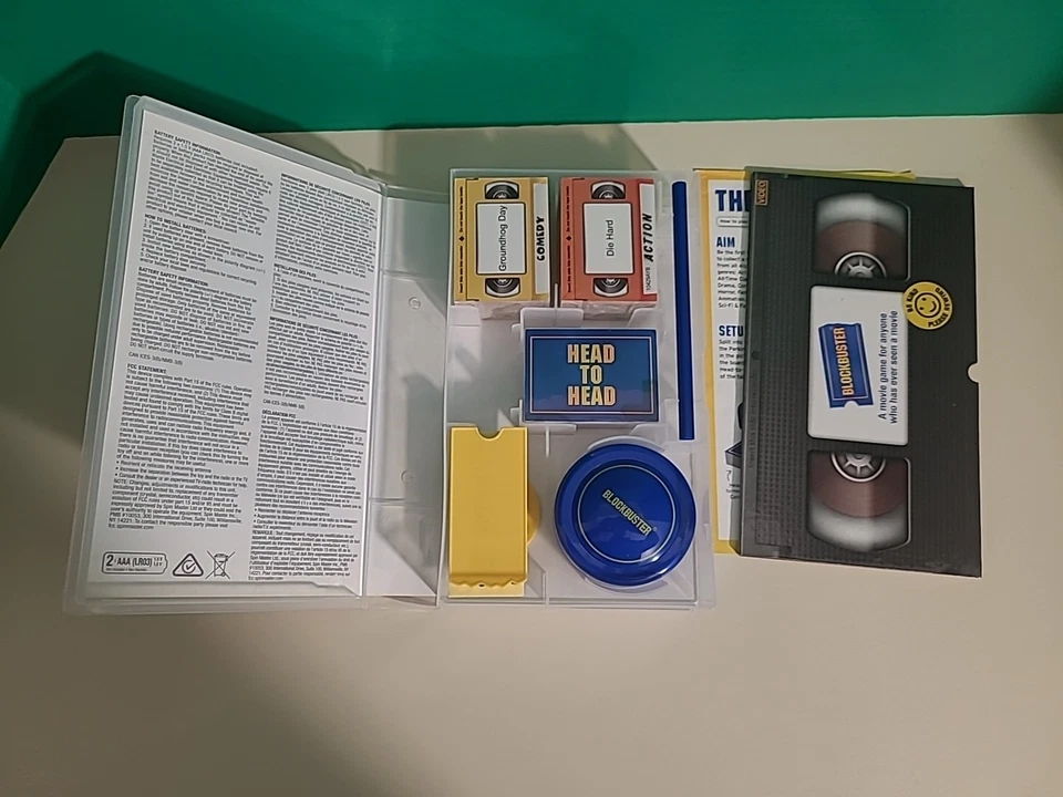 Blockbuster Returns Movie Trivia Board Card Party Game Set VHS Case - Image 3 of 4