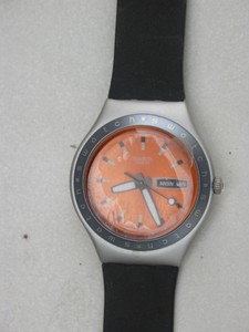 Montre Swatch Irony Ygs7002 Zeste Orange Bracelet Noir Collection 1998 Neuve Ebay