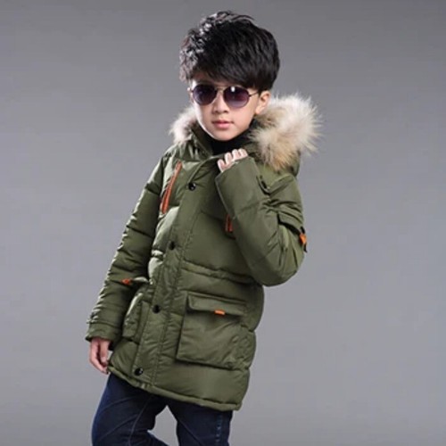 Jacket Autumn Winter Thicken Warm Kids Jackets Fashion Zipper Hooded Boys Coat - Picture 26 of 30