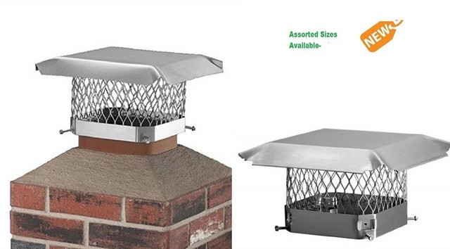 Stainless Steel Crown Mount Chimney Cap Fireplace Fixtures Masonry