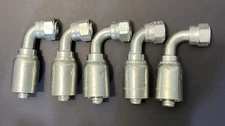 Lot of 5 NEW Parker Hydraulic Fitting 13977-8-8 JIC Connector Hose 90 Degree