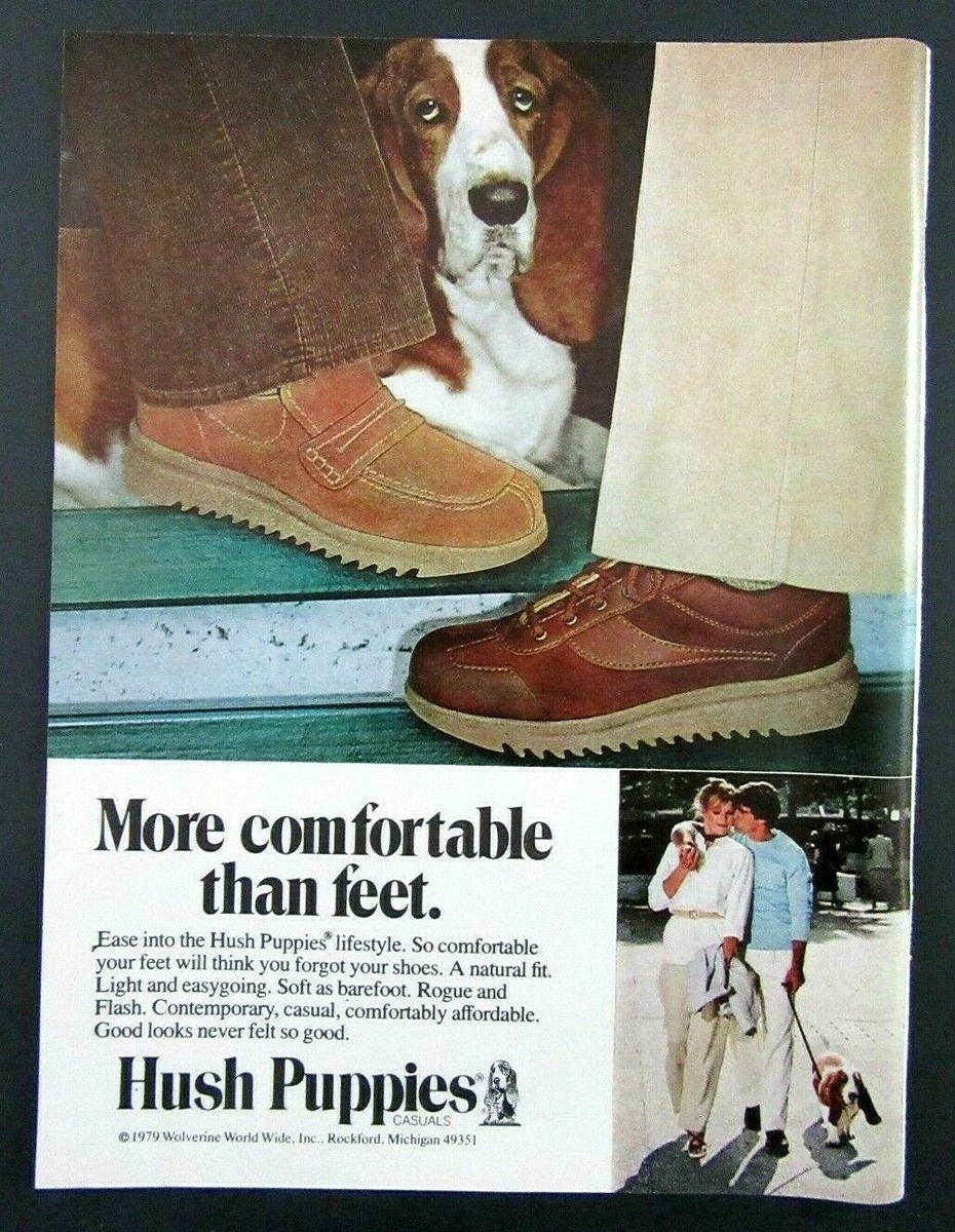 1979 HUSH PUPPIES SHOES Magazine Ad More Comfortable Than