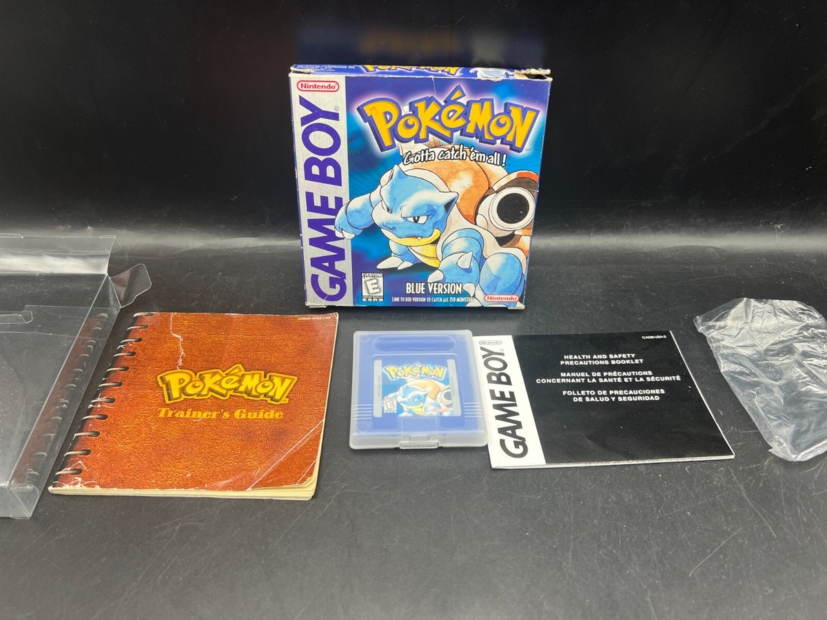 Pokemon Blue Version Sandshrew Print Game Boy Complete in Box CIB