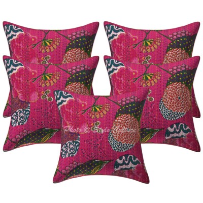 Kantha Cushion Cover Boho Boho Bohemian Sofa Car Pillow Cases For Home Decor