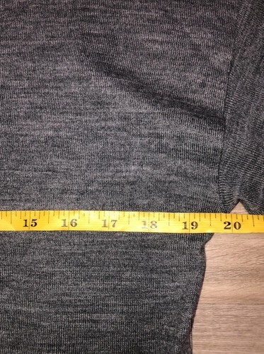 Halogen Side Zippers Cardigan Women’s L Merino Wool Blend Gray Metallic Trim - Picture 10 of 11