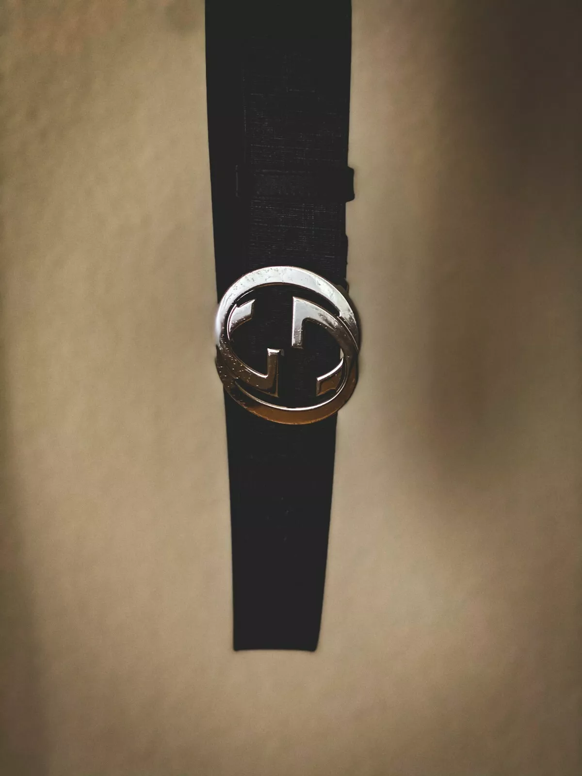 Gucci Interlocking G Monogram Leather Belt Black