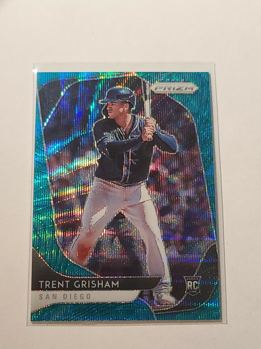 Eric Grisham プロモデル Trent Grisham 2020 Prizm Blue Wave Rookie RC Refractor Card No. 80