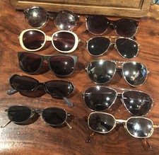 Lot 10 Retro Vintage Sunglasses Aviator Tortoise Hippy Statement Style Italy Mix