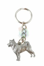 Malamute Keychain Pewter