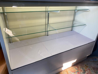 4 Foot Illuminated Glass Display Cabinet Full Vision Display Showcase 2 ...