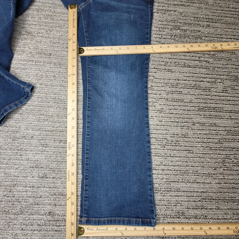 Chaps Size 4 / 27 Girls Jeans Mid Rise Kick Missy Blue Denim - Image 2 of 4