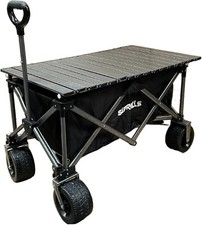 Folding Trolley 160L, Camping Garden Beach Trolley with Table Top  120kg weight
