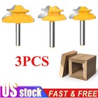 3Pcs 45 Degree Lock Miter Joint Router Bit 1/4 Inch Shank Set Woodworking Tools