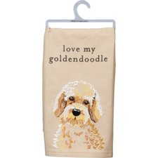 Love My Goldendoodle - Stitched Dog Kitchen Dish Towel Embroidered