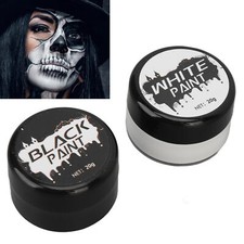 Halloween Face Painting Kit Black and White Highly Pigmented Face Body Paint