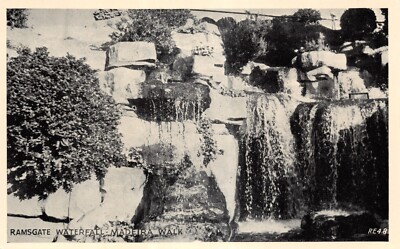 OLD  TOPIGRAPHICAL POSTCARD RAMSGATE WATERFALL  UNUSED GD PLUS VERY GD