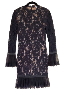 Alexis XS Black Floral Lace Nicole Dress