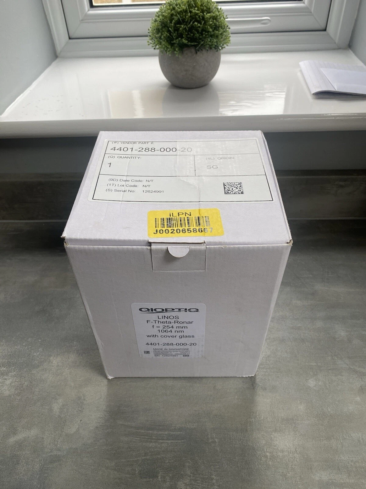 Qioptiq LINOS Theta Ronar 254mm 1064nm Lens 4401-288-000-20 Brand New VAT Inc