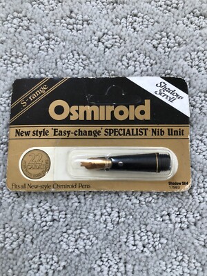 Osmiroid 22 KT GP Shadow SH4 Easy Change Fountain Pen Nib New Xlnt
