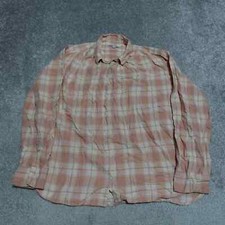 Madewell Shirt Blouse Women's Medium Pink Plaid Button Up Long Sleeve Casual