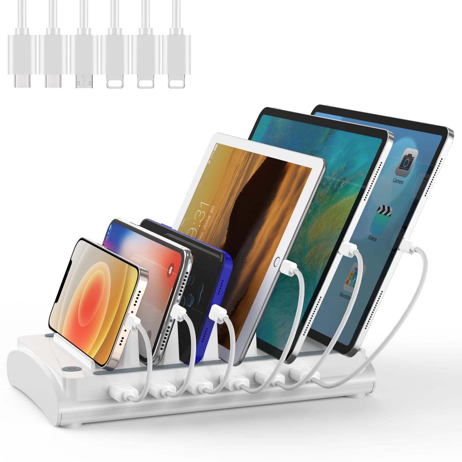 60W 6-Port Multi-Device Charging Station with ETL Certification  -image