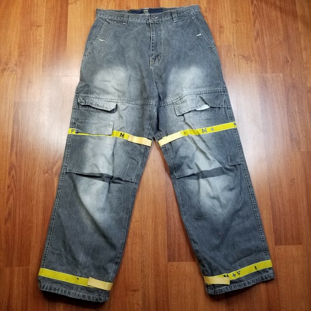 Marithe Francois Girbaud Shuttle Straps Jeans Size 36Mx33Menâs Gray Trim Fly | eBay