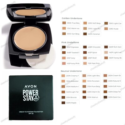 Avon Power Stay 18 Stunden Creme-Puder-Foundation LSF 20, wählen Sie Ihren Farbton