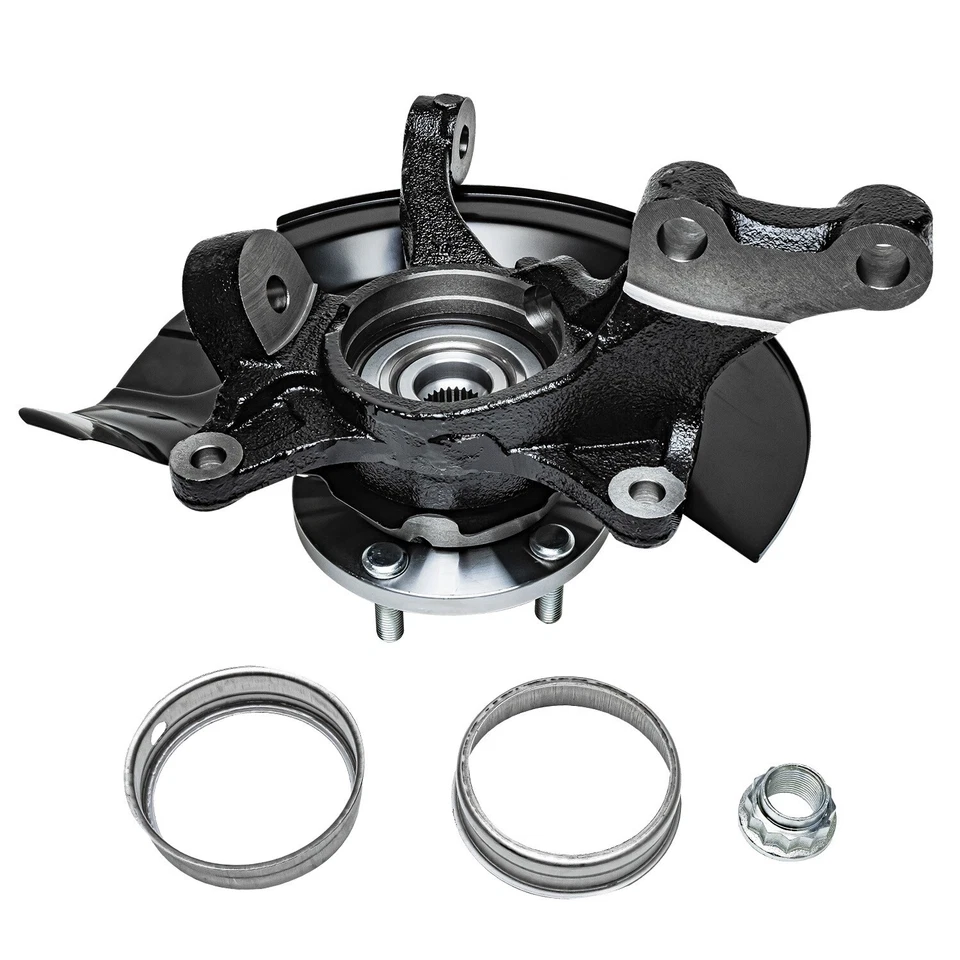 Pair Front Steering Knuckles+Wheel Hub Bearings for 2004 2005 2006 Toyota Camry - Image 3 of 4