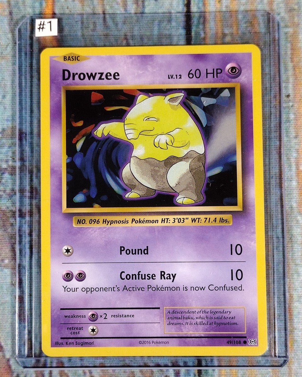 DROWZEE 49/108 Common / XY Evolutions 2016 / Basic Pokémon NM (#1
