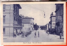 CARTOLINA PORTO SAN GIORGIO  FP  VIAGGIATA 1929 VIALE STAZIONE RARA OCCASIONE