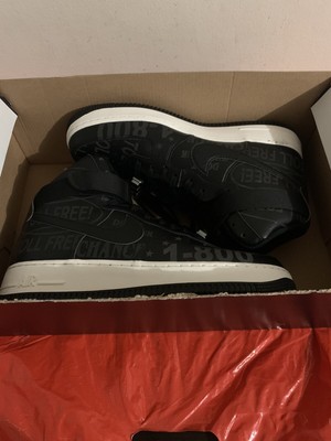 Nike Air Force 1 High 07 PRM 3M Toll Free 1-800 Black Men Size 10  CU1414-001 | eBay
