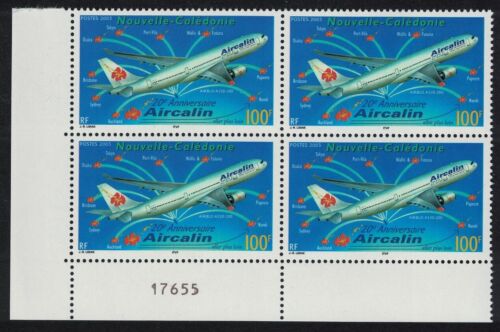 New Caledonia Airbus 320 Aircraft Corner Block of 4 Number 2003 MNH SG#1302 - Picture 1 of 1