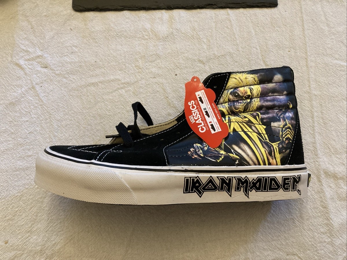 Vans Sk8 Hi “Iron Maiden” KILLERS HIGH TOPS SZ 8 NEW WITH TAGS AND