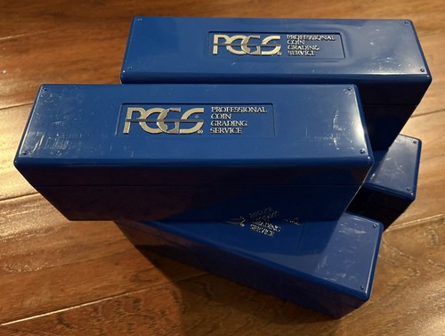 (4) PCGS - BLUE 20 COIN SLAB PLASTIC STORAGE BOXES (Pre-Owned)               A2a