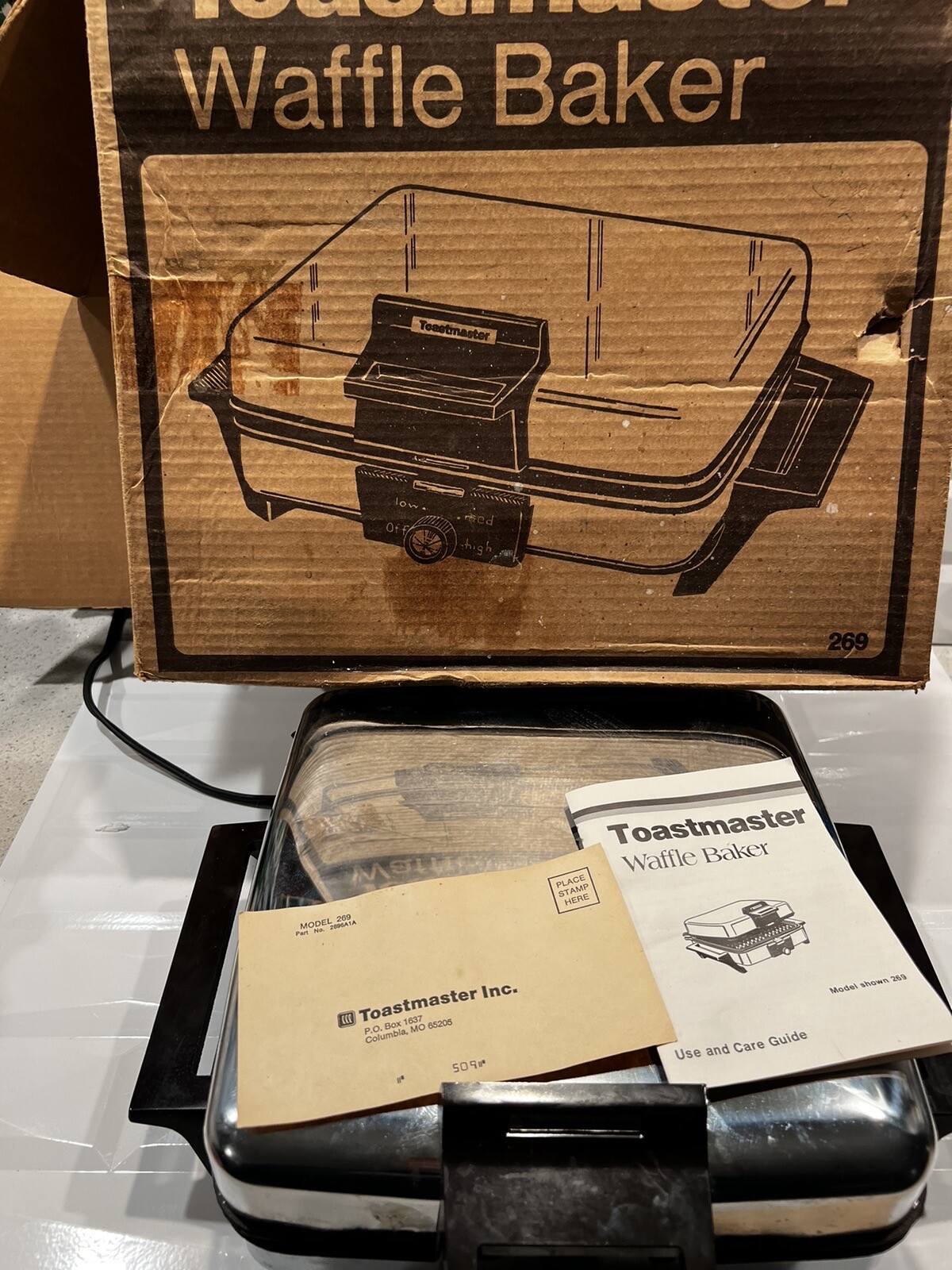 Vintage Toastmaster Model 269 Waffle Maker Baker Sandwich Grill eBay