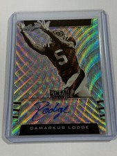 2019 Leaf Metal Draft Sepia Variation Silver Wave Damarkus Lodge Rookie Auto RC
