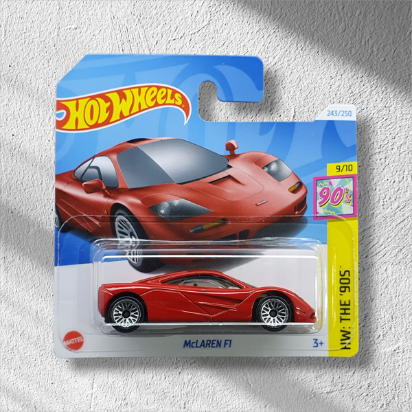 Hot Wheels Mclaren F1 243/250 Hw The '90S 9/10 Mattel Auto Rot Neu & Ovp-image